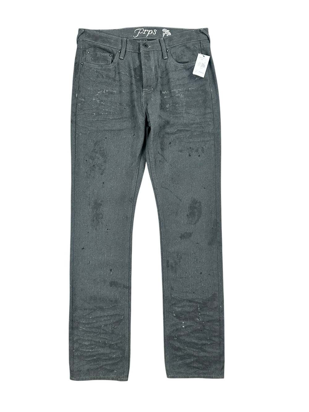 PRPS Demon Straight Fit Paint Splattered Jeans Black NWT — Size 31